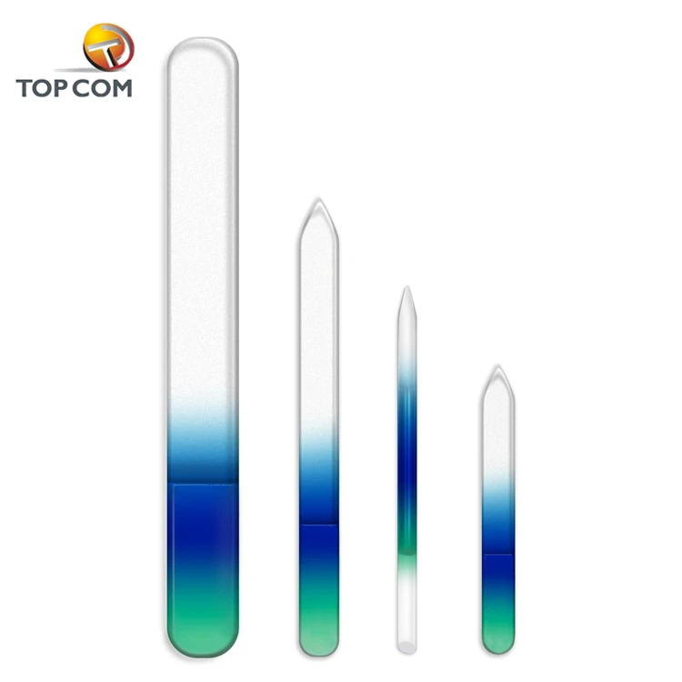 Wholesale nano glass fingernail cuticle pusher files with case