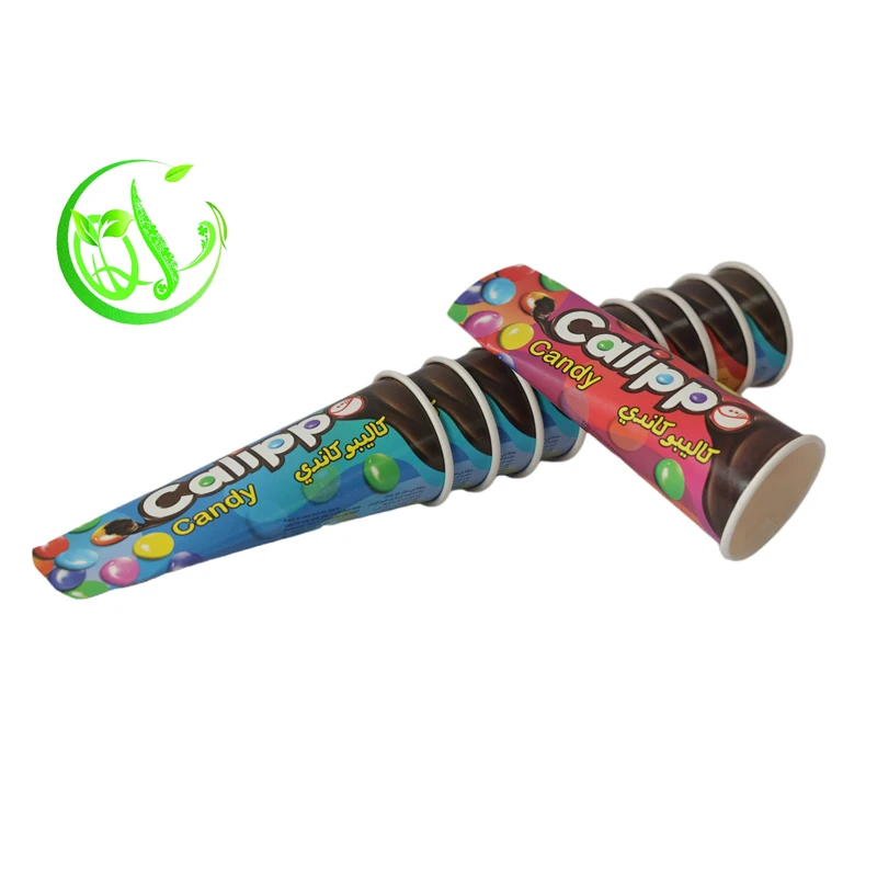 Ice cream paper popsicle cup calippo tube eco friendly ice cream container tube