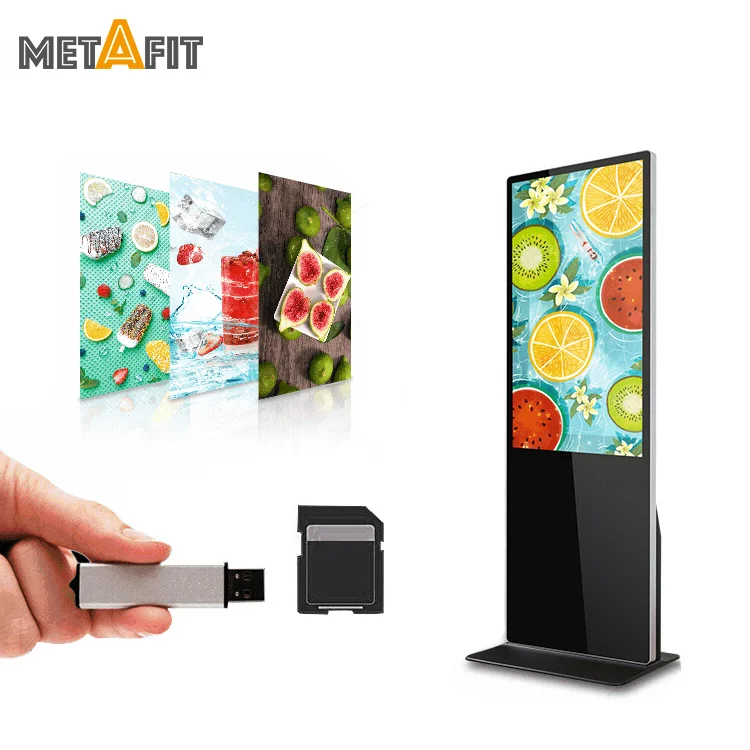 Metafit Floor Standing Vertical Interactive Digital Signage Totem LCD TV Touch Screens Kiosk Advertising Display for advertising