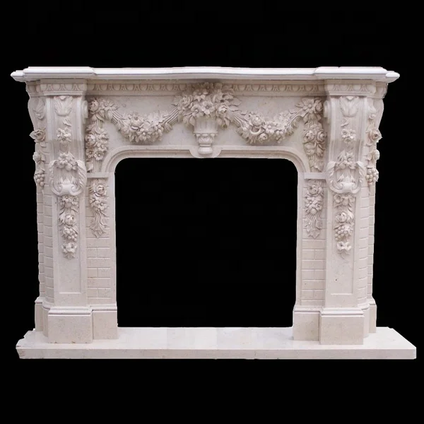 Construction home decoration natural stone electric fireplace italian carrara natural indoor marble fireplace