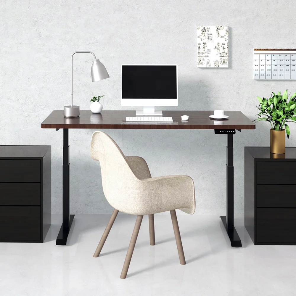 New Fashion Style Electric Control Ergonomic Autonomic Office Work Table Electric Height Adjustable Smart Sit Stand Desk