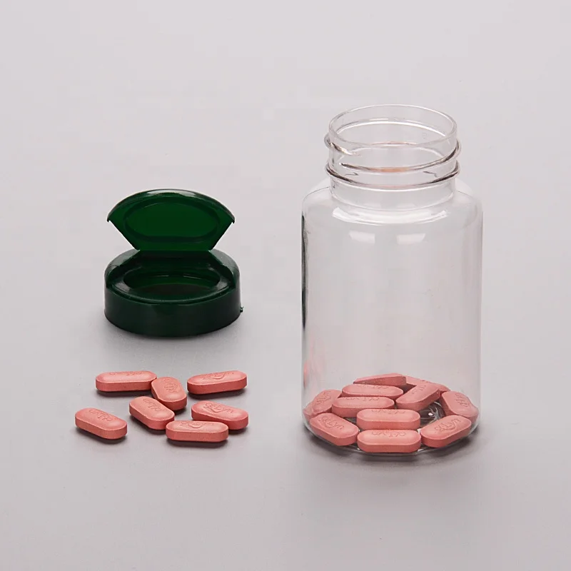 OEM Empty VC VE Vitamin Capsule Packaging Tablet Medicine Drug Container Green Pharmaceutical Capsule Bottle Screen Printing PET