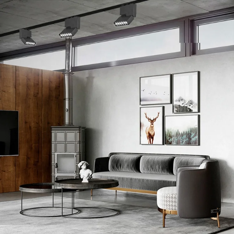 Popular design track linear grille light cob led magnetic track light systems 10w 5 heads for office