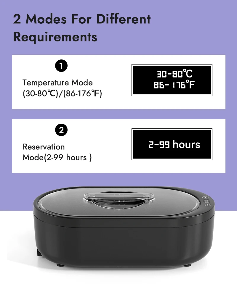 2000ml Volume Paraffin Wax Heater Kit Customize Logo Paraffin Bath Wax Warmer Set For Paraffin Spa Pedicure Hand And Foot