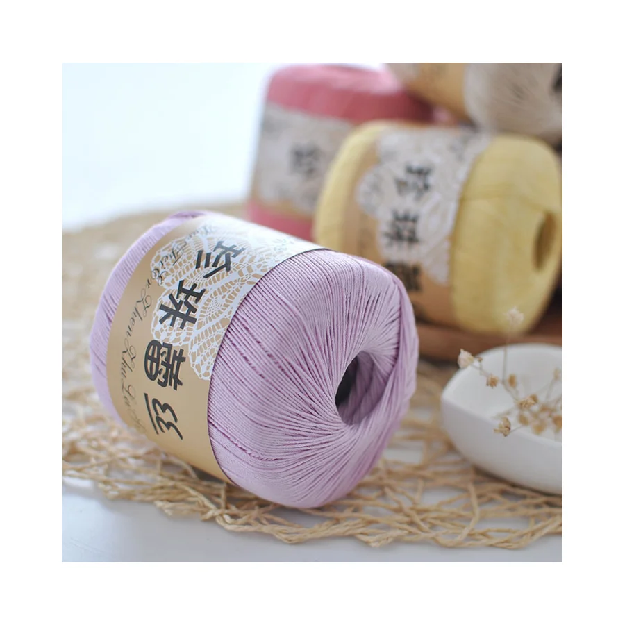 China High Quality 100% Cotton Yarn Pearl Lace Crochet Threads