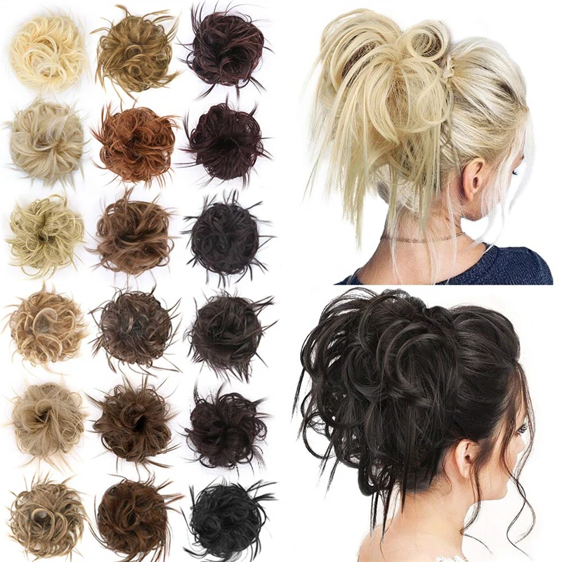Messy Bun Hair Scrunchies Extensions Hair Pieces and Ponytails Hair Extensions