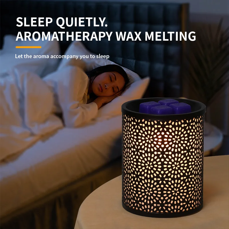 Aromatherapy Lamp Perfume Wax Melt Burner with Lavender Scented Home Wax Warmer Essential Oil Tea Rose Scented Oil Diffuser
