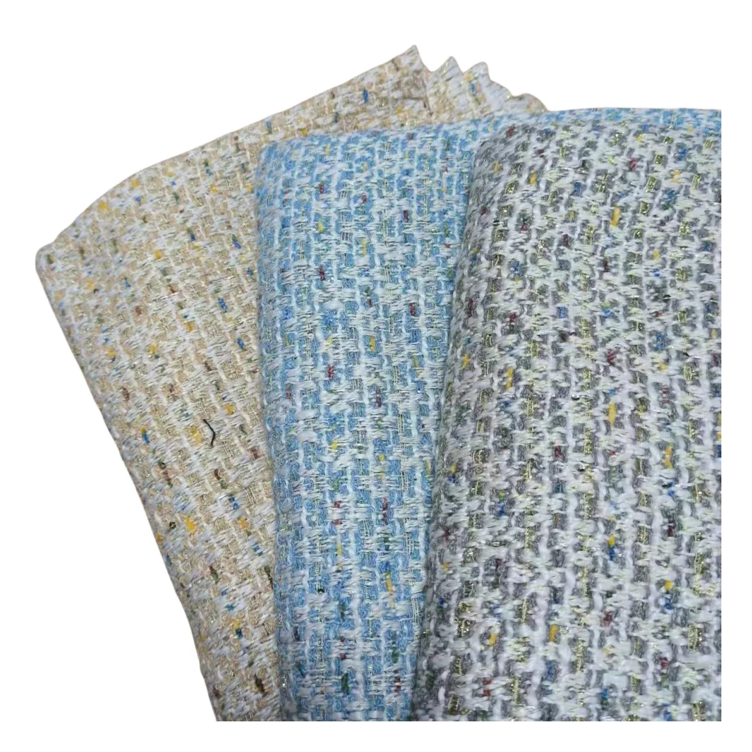 Wool blended fabrics wool polyester fashionable color women girls coats yarn dyed woolen fabric classic style