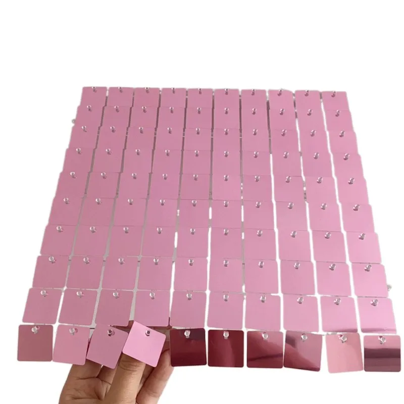 Amazing Air Moving Prop Stunning Iridescent Wedding Mirror Rose Gold shimmer wall Backdrop 3d Disco Shimmer Sequin Wa