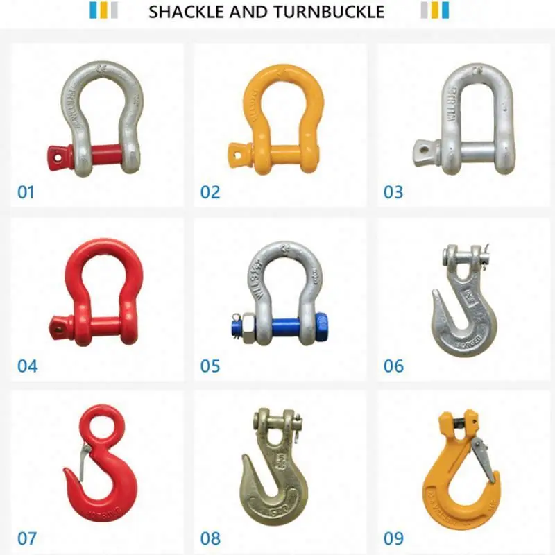 Factory low price adjustable hot dip galvanized lifting marine bolt type safety bow shackle galvanized welded bow shackle
