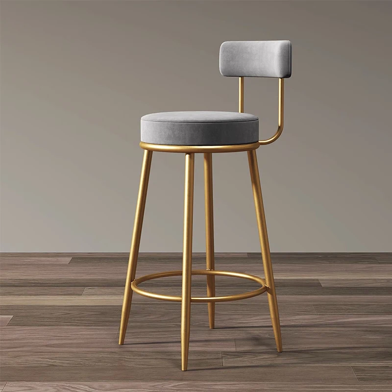 Nordic High Chair Modern Simple Luxury Light Home Bar Stool for Home Hotel Office Villa Events and Banquets CH-066