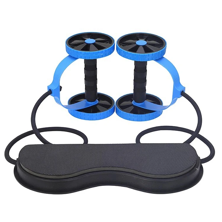 Многофункциональный ролик для фитнеса AB Wheels с растягивающейся эластичной стойкой