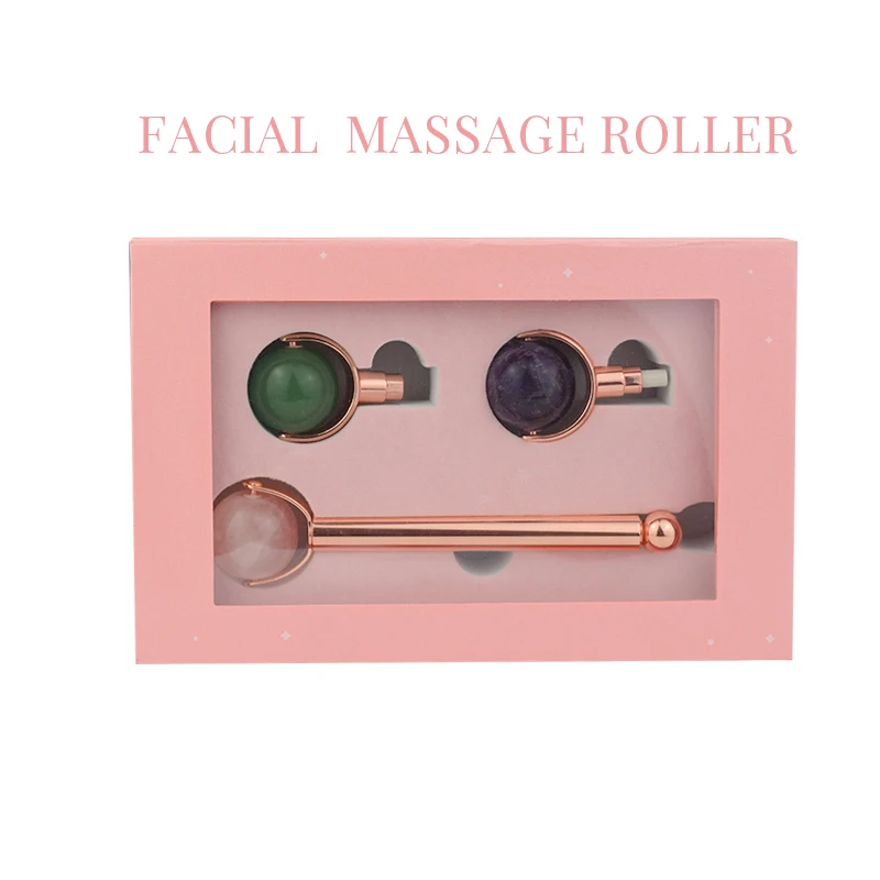 2020 Beauty DIY Detachable Rose Quartz jade roller for face