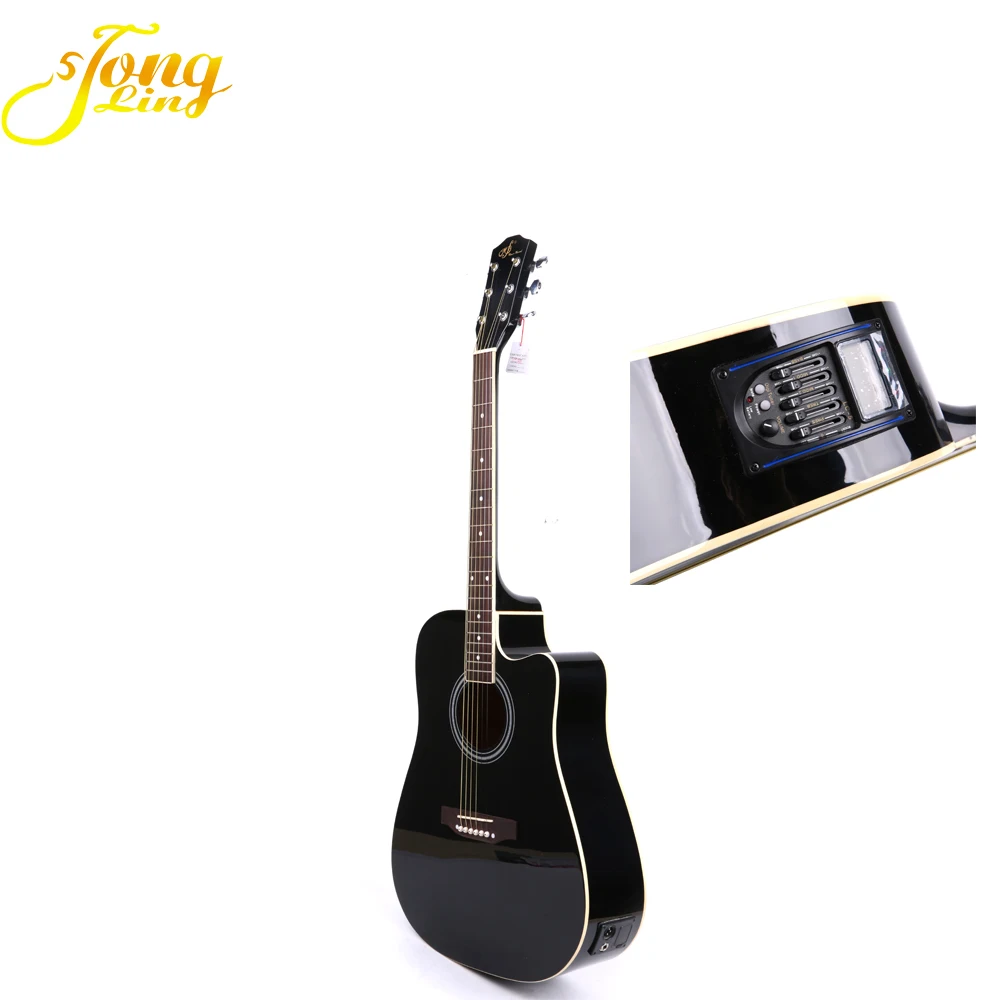 Оптовая продажа Фабричный музыкальный инструмент ручной работы акустическая гитара из липы