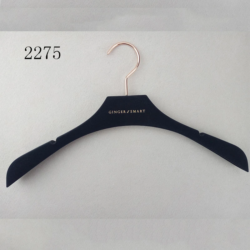 Velvet Hanger for Suits Surface Plastic Clothing Shenzhen Wholesale Customized Injection Printing Printing Logo Custom Color Yy