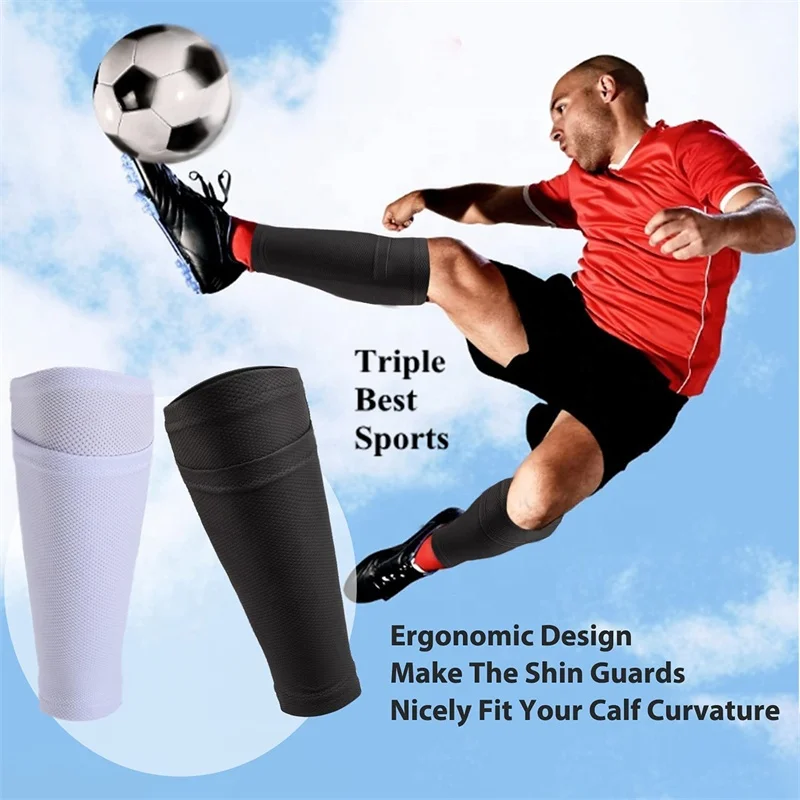 Professional Football Shin Guards Socks Shin Guards Soccer Shin Pads with Calf Sleeves Protection Elastic Sport Support Leg