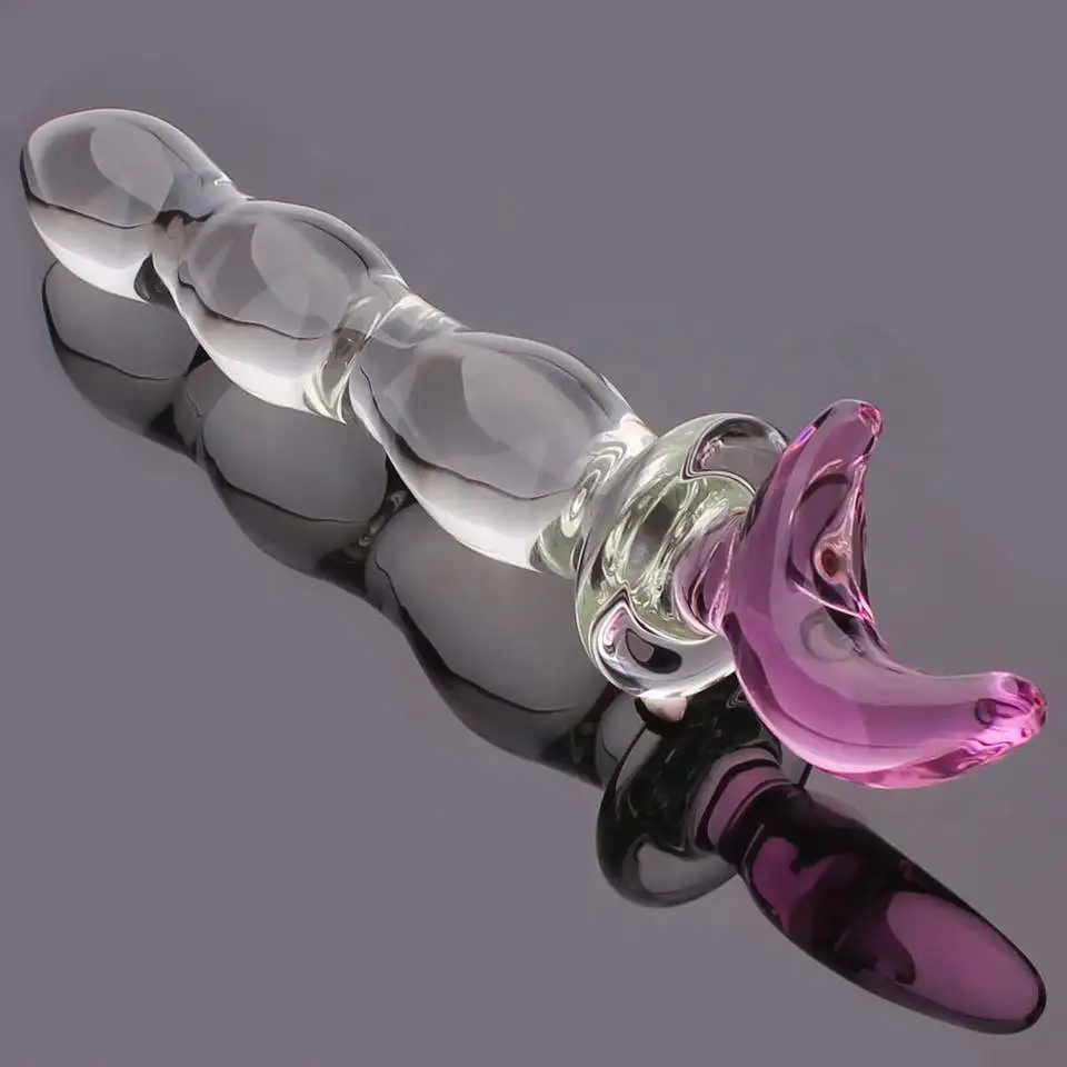 Anal Butt Stimulation Advanced Crystal Beads Anal Butt Plug Vaginal Glass Dildo Adult Sex Toys Anal Toys