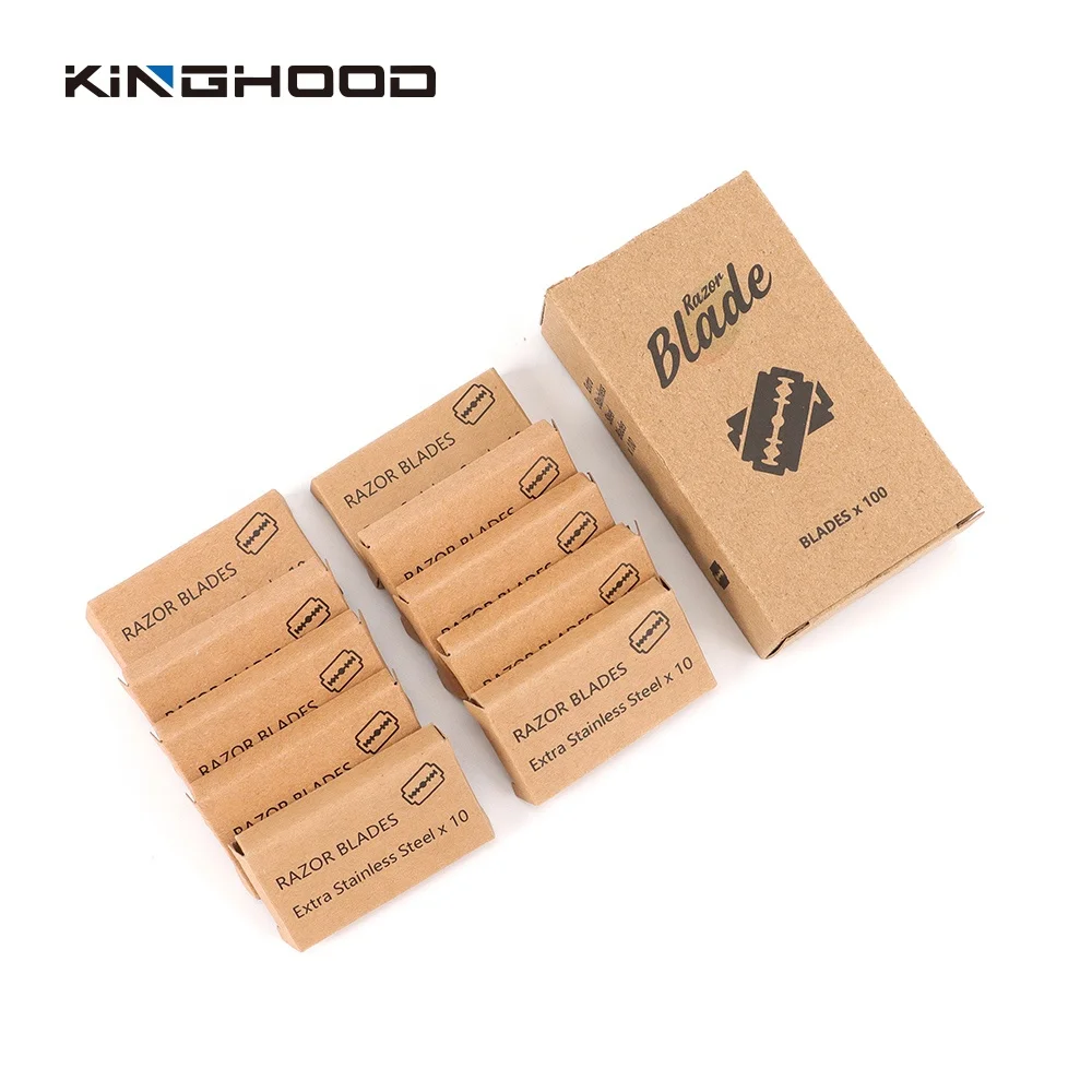 Platinum 100 Pieces Twin Blade Stainless Steel Double Edge Razor Blade For Safety Razor