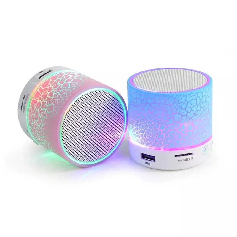 Wholesale Cheap Low Price A 9 Portable Mini Wireless Charger Speaker Colorful Blue Tooth BT Outdoor LED Small Speakers Wireless