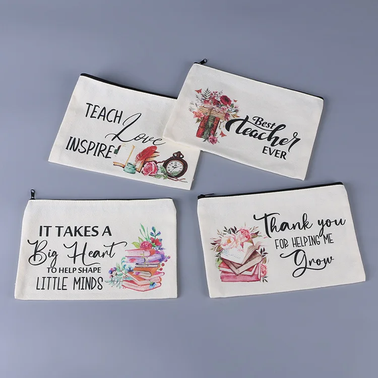 Adorable Roomy Travel Makeup Toiletry Cotton Zipper Pouch Beach Survival Kit Cosmetic Bag for Women Gift