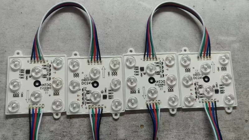 DC24v RGBW DMX512 square led module Programmable magic waterproof blockchain module high brightness for Soft ceiling