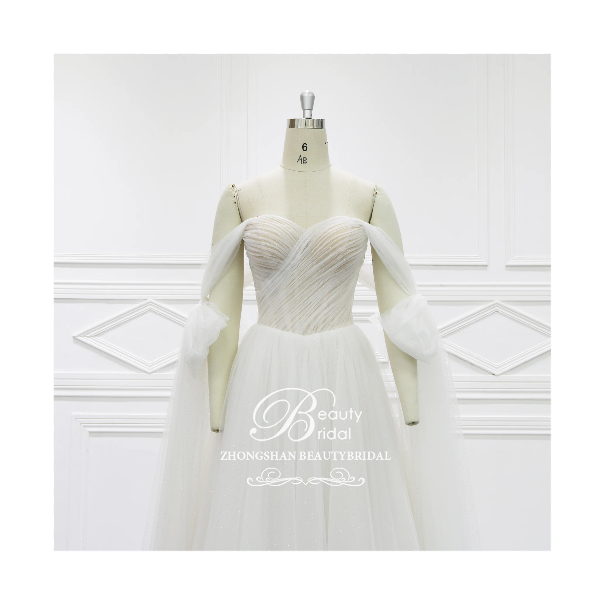 Китайская фабрика красоты свадебное платье из тюля ТРАПЕЦИЕВИДНОЕ ПЛАТЬЕ большого размера с длинным поясом