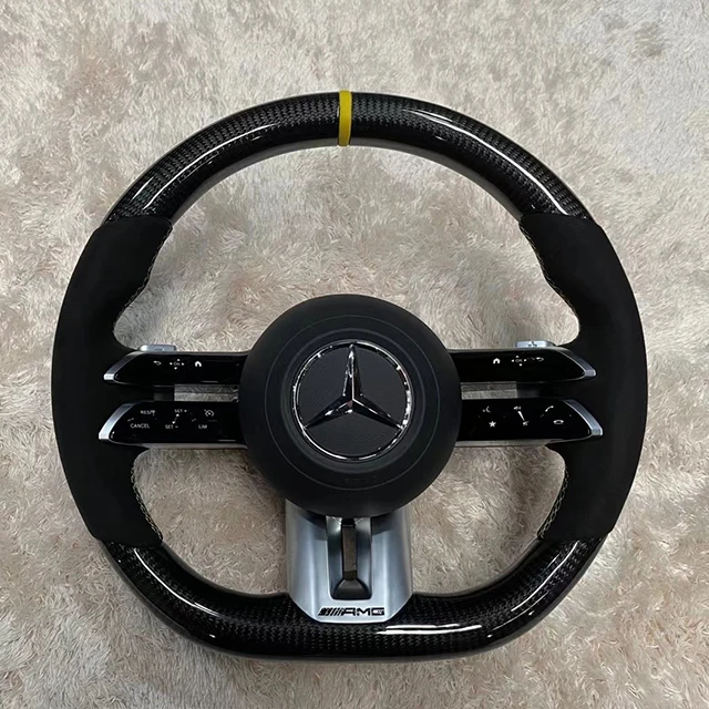  Для 2021 Mercedes Benz Range Carbon Fiber amg рулевое колесо со светодиодной