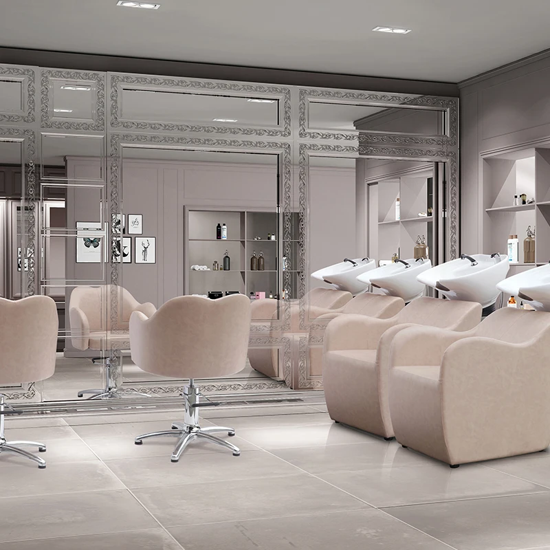 Lying Shampoo Bed Hair Salon Backwash Unit Shampoo Sink Chair With Basin Guangzhou