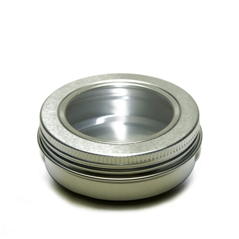 2019 Hot Selling Metal Packaging Round Aluminum Tin Jars Small Portable Travel Containers with Screw Top for Hair Pomade Packing