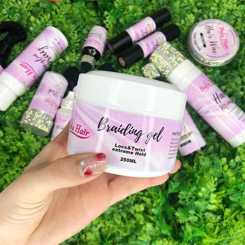 Private Label Long Lasting Braiding Gel for Braids Styling Custom Logo Fixative Wax Braiding Gel