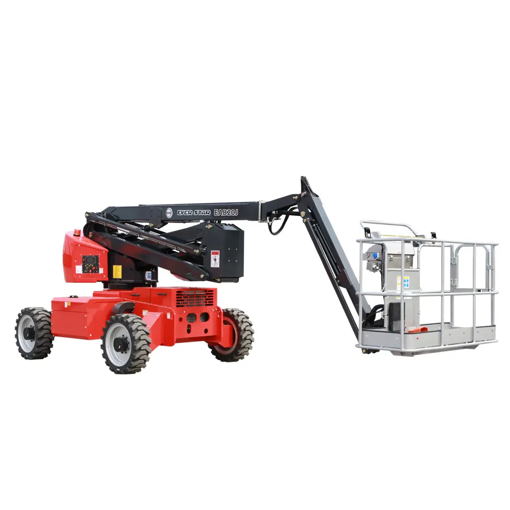 High Lifting Height Trailer Mounted Manually Boom Aerial Work Lift with CE