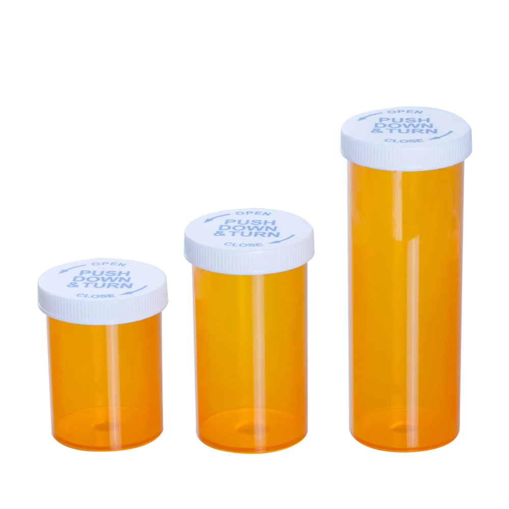 13DR 50 ml pp plastic amber medicine robotic vial with svrew cap