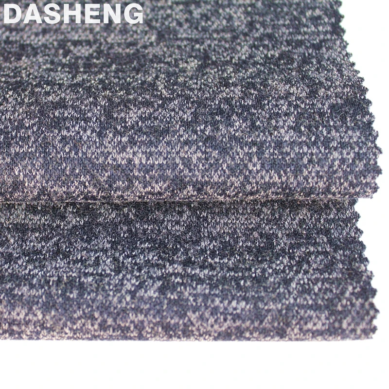 Top quality Cheap TR 85%Polyester 11%Rayon 4%Spendex Melange knitted Angora fabric for clothing tops pants