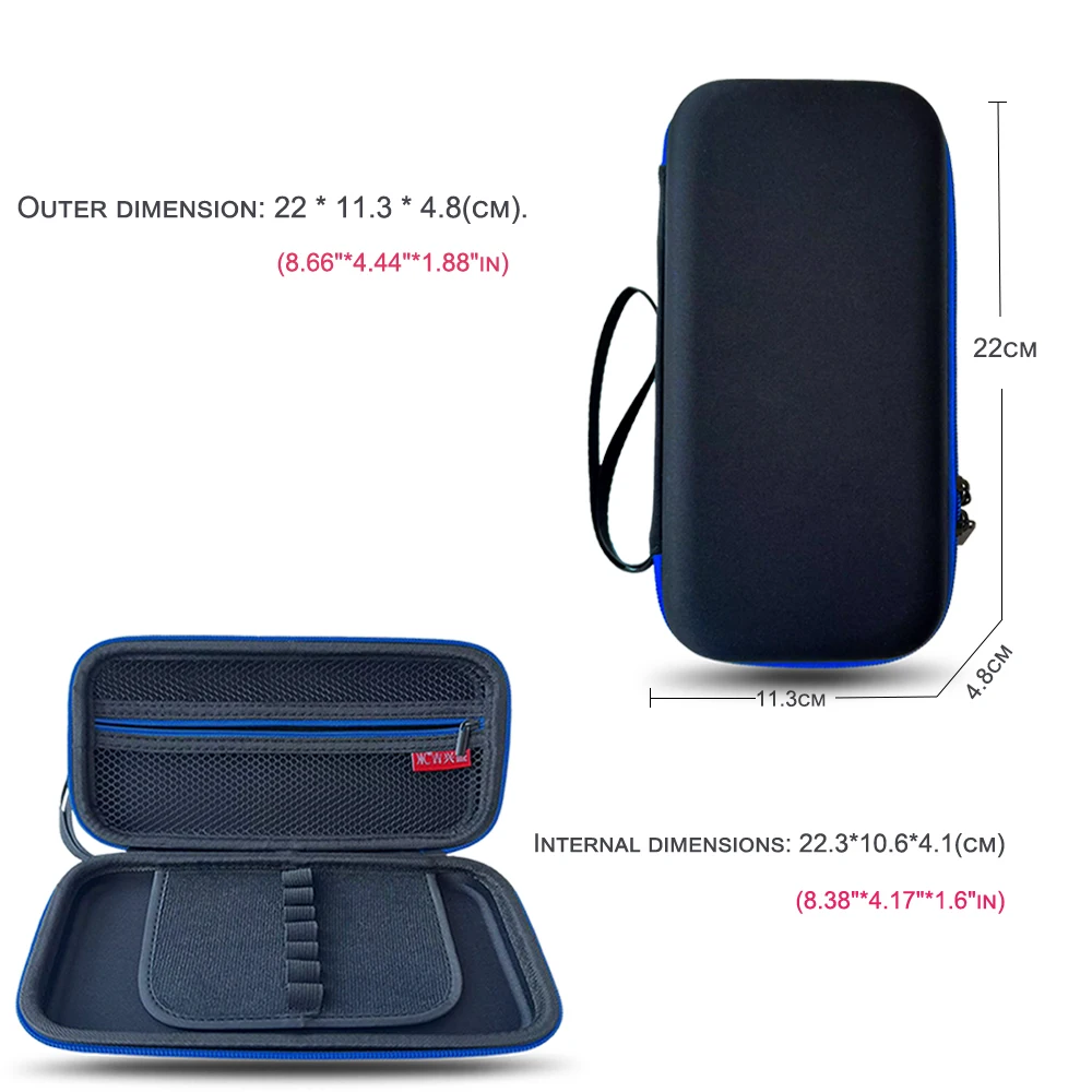 Large capacity pencil case EVA pencil case with blue hard zipper for storing learning supplies