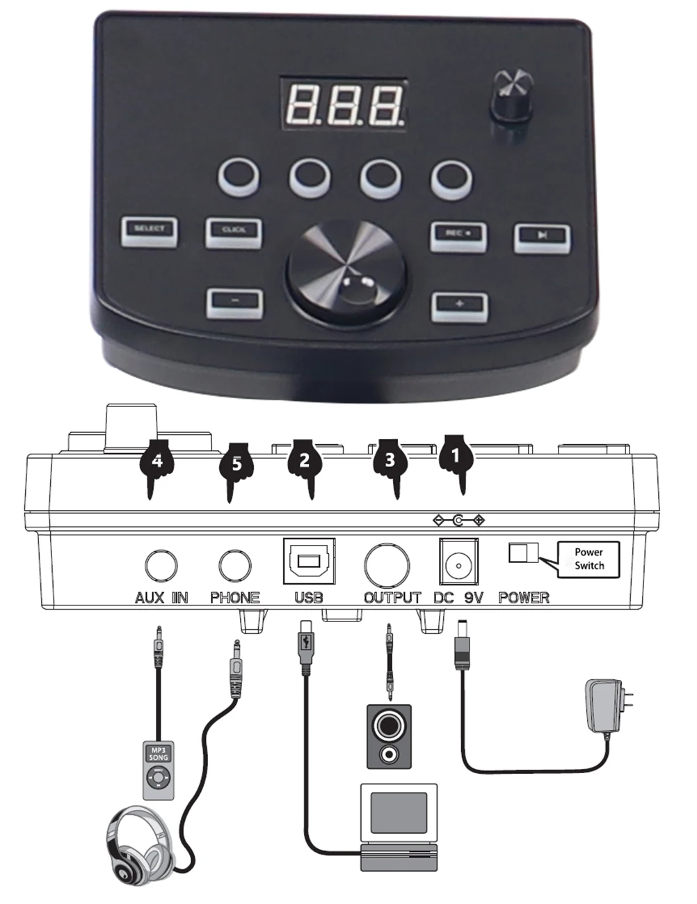 MOINNG Percussion Instrument MD200A Custom Logo Wholesale Electronic Drum Set