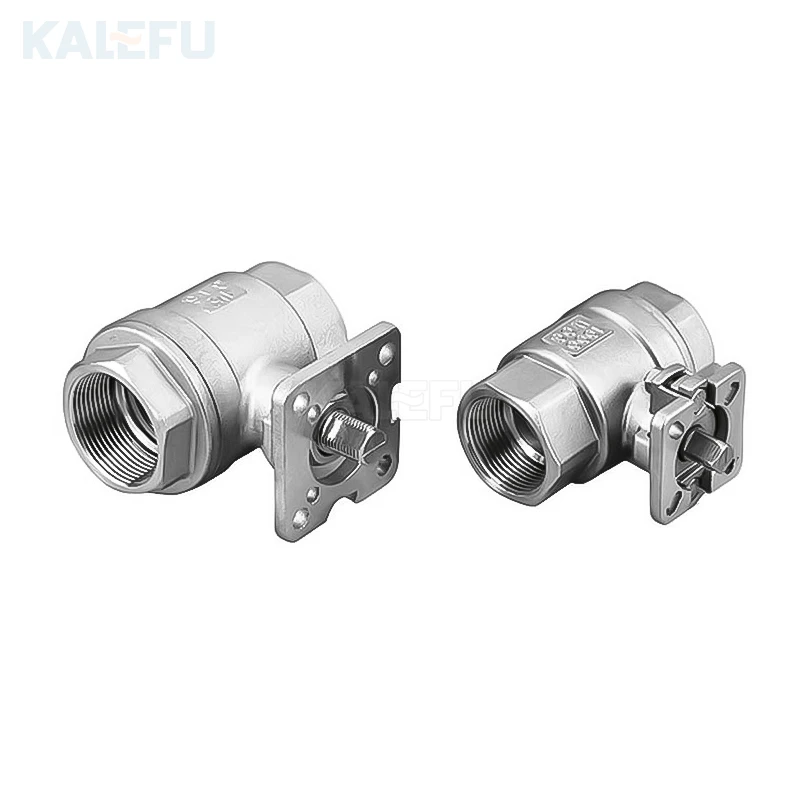 Two PC High Platform Female Thread Floating Ball Valve 1000WOG 1.6Mpa 304 316 Stainless Steel Pneumatic Electric Switch Valves