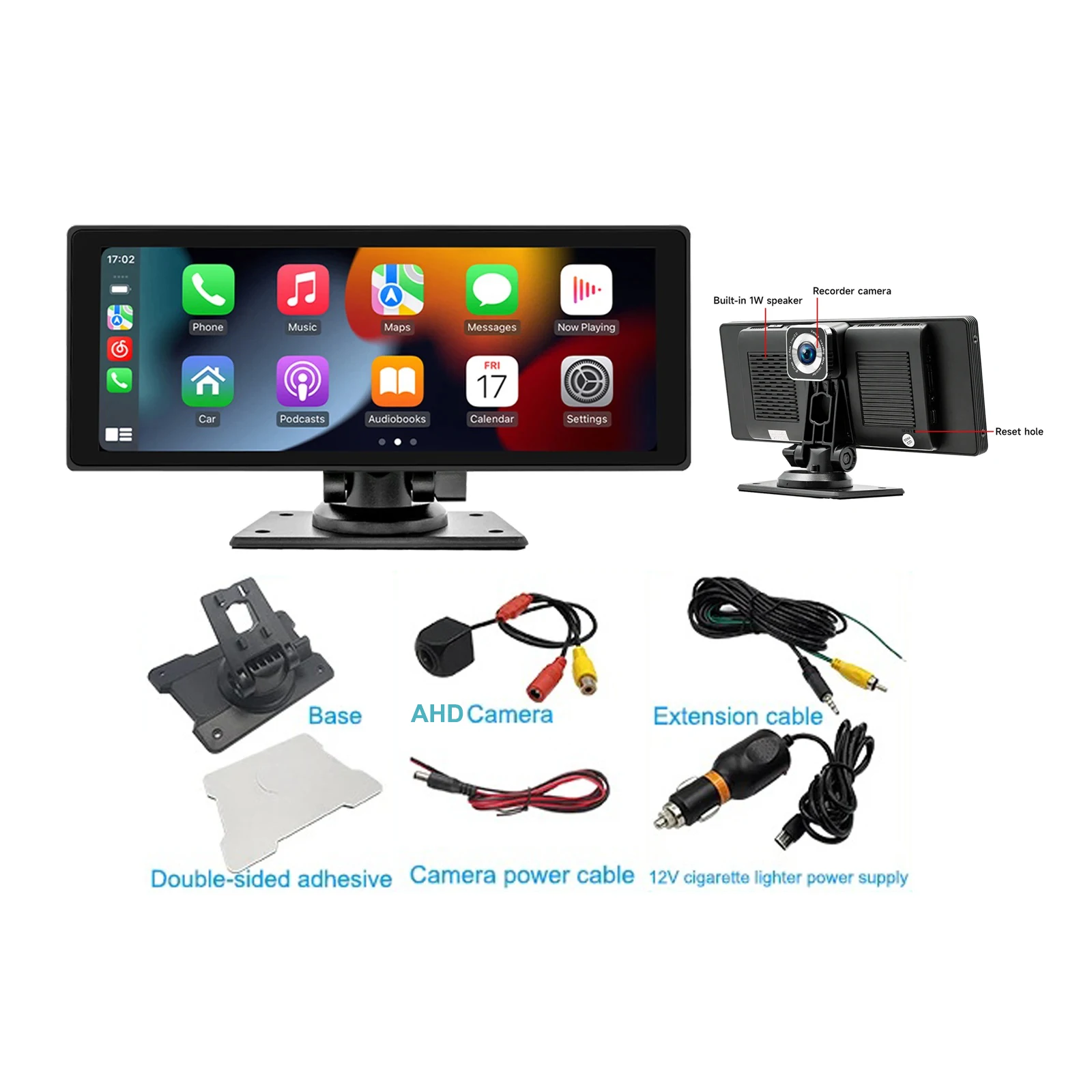 Universal Portable 10.26 Inch Car Stereo Carplay Android Auto Car Stereo DVD Degree Rotation Player Car Radio
