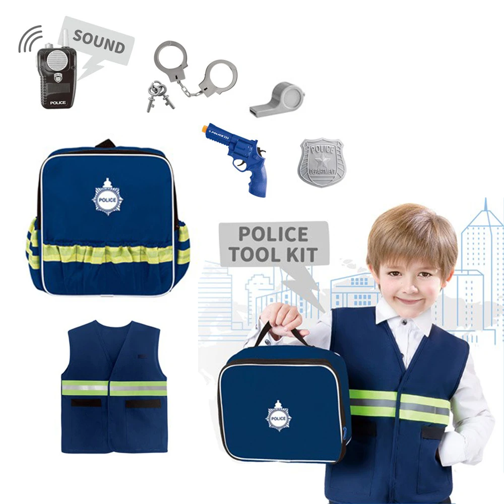 New Arrivals Hot Selling Educational Role Playing Game Toys Set Police Pretend Play Set for Kids