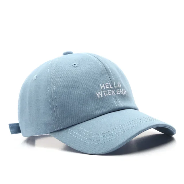 Custom Eco Friendly Recycled Polyester Twill Organic Cotton Sports Baseball Cap Hello Weekend baseball Hat