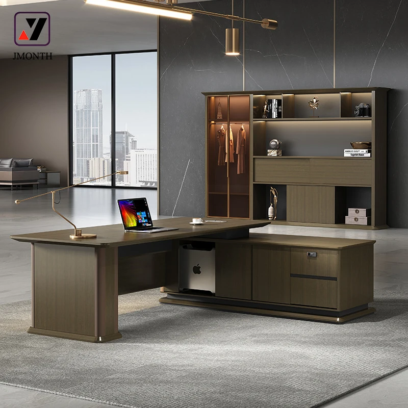 Executive Office Desk Office Furniture Modern Design L Shape Melamine Manager Table