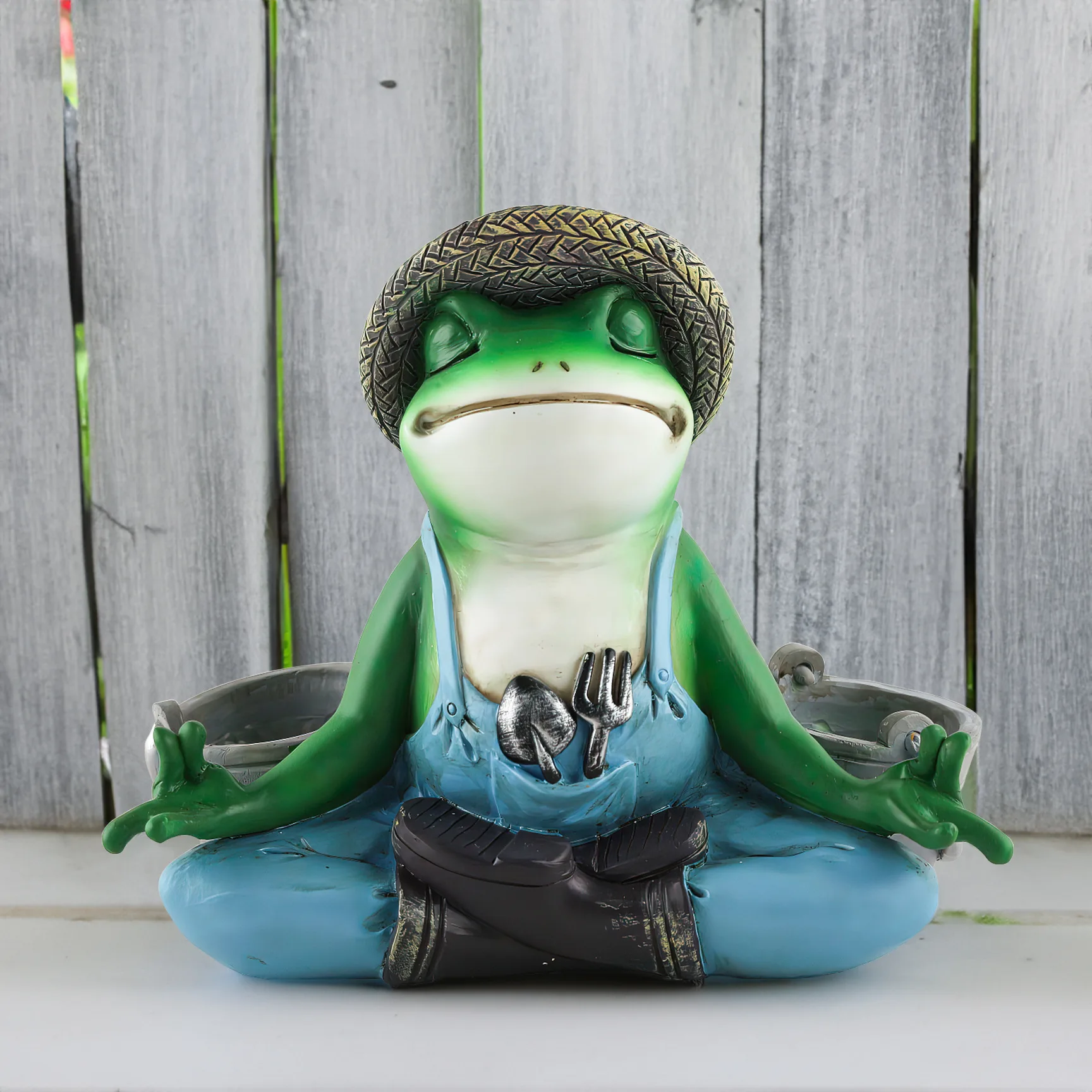 Meditation Frog Flower Pot,Home Balcony Garden Garden Succulent Frog Pot,Scenery Ornament