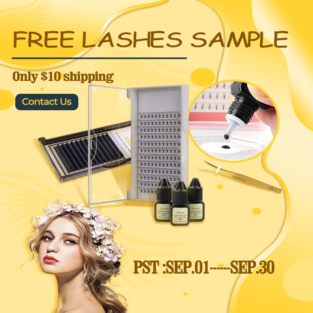 Pay  $10 shipping get free sample Eyelash Customized Boxes Lash Supplies 3d Faux Mink Lashes in Bulk