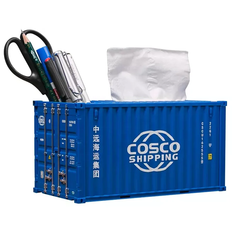 2023 New Company gift Table Organizer Tissue Box custom logo Shipping Container Pen container Mobile phone holder
