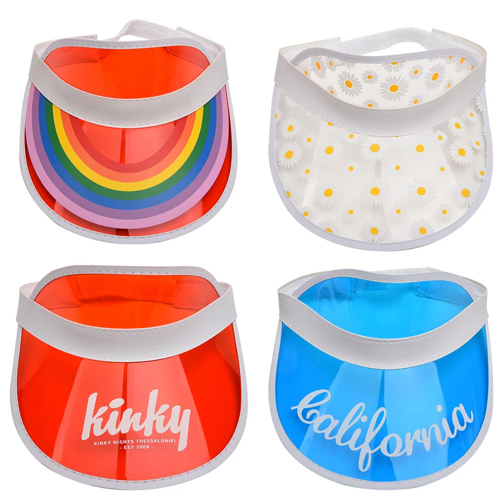 summer beach sun visor empty top sun  hat face cover summer logo printing custom sun hat  Visor Cap