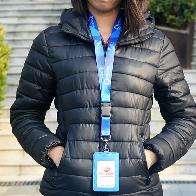 Cheap Retractable Badge Teacher Card Holder Breakaway Sublimation Keychain VIP Lanyards With Logo Custom Polyester RPET Lanyard