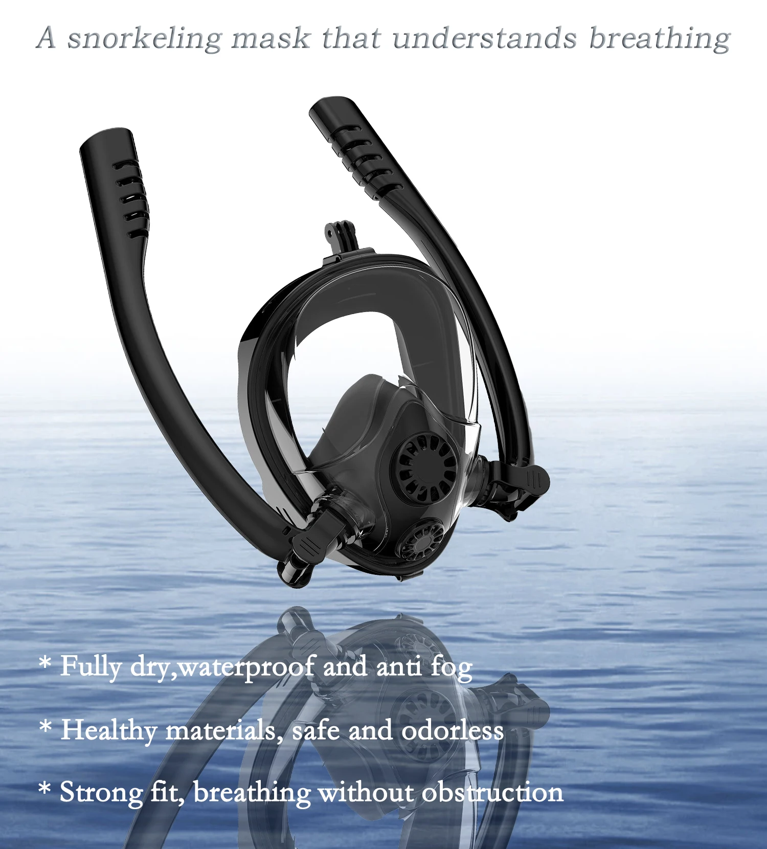 Trimix Lung 0.5l Snorkeling Mask  Aluminium Sub-mask With Scuba Cylinder Diving Tank