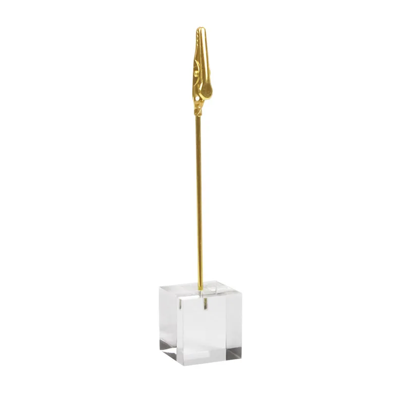 Домашний акриловый прозрачный акриловый куб плавающий держатель для записей именные карты Зажимы держатель для записей
