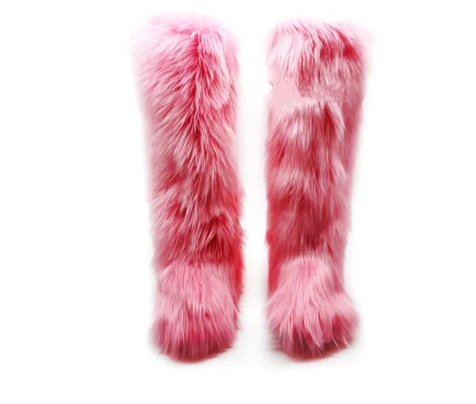 winter warm women thigh high boots mongolian long lamb fashion  fur sheep snow boots