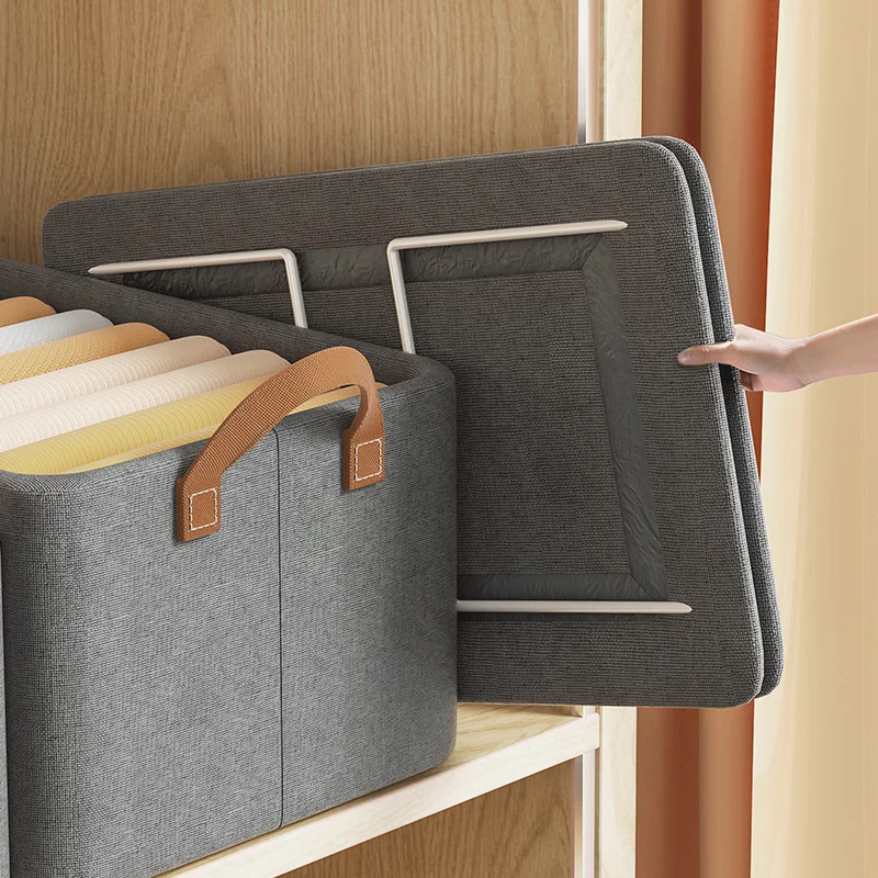 Storage boxes for clothes with Handles Closet Bedroom Drawers Organizers Cloth Organizer Storage Boxes fabric drawer