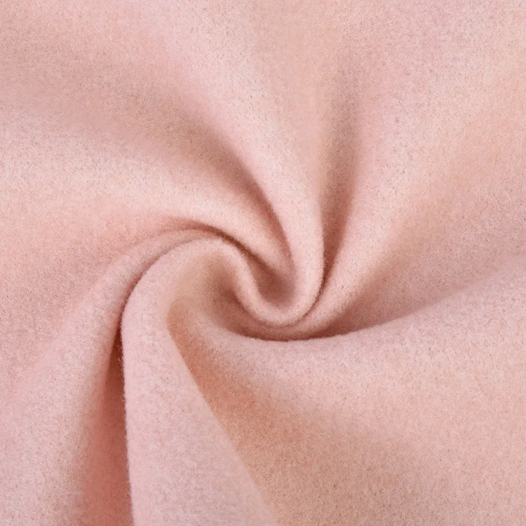 New products stretch knitted 100% polyester cationic poly brush melange fabric for overcoat